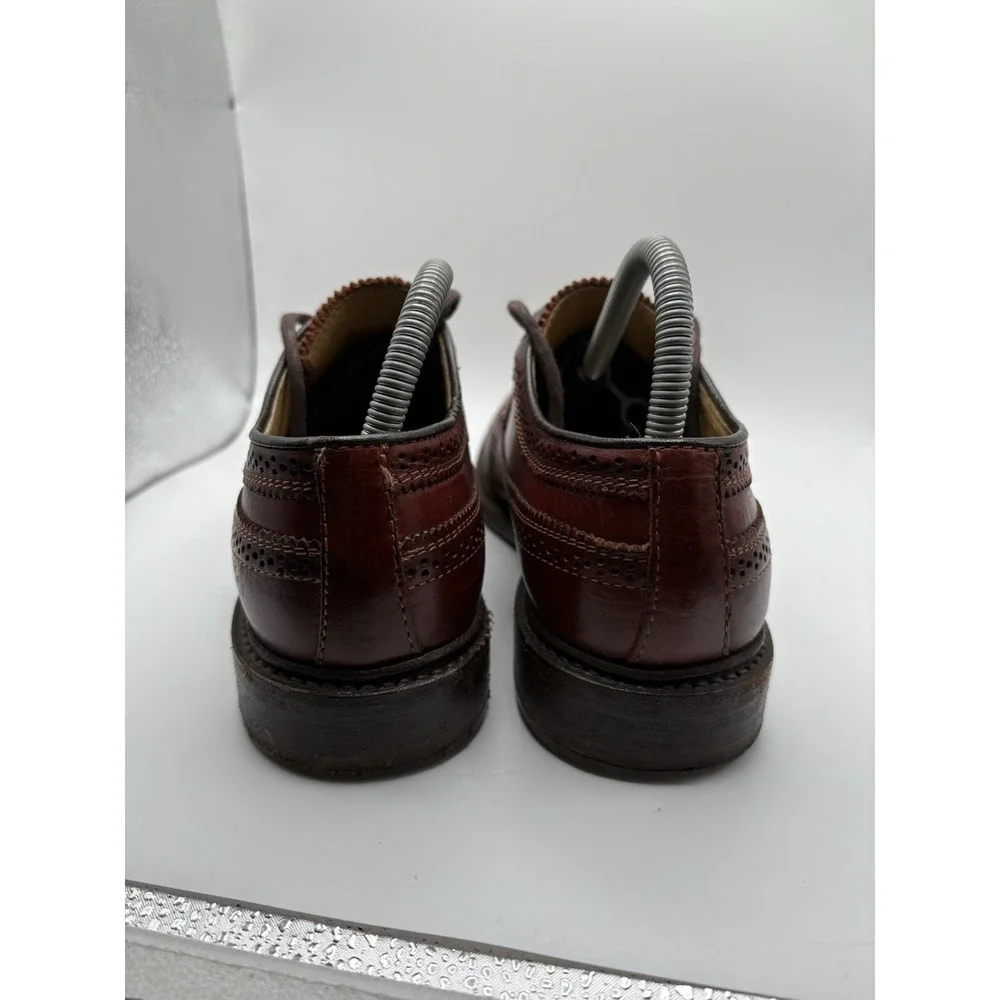 Sz 8.5 B - Frye Wingtip Oxford Shoes Red‎ Leather Brogue Dress Casual Mens